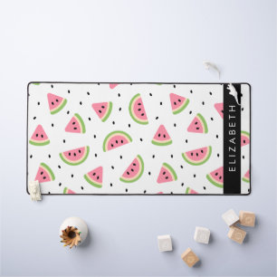 Pink Watermelons, Watermelon Seeds, Your Name Desk Mat