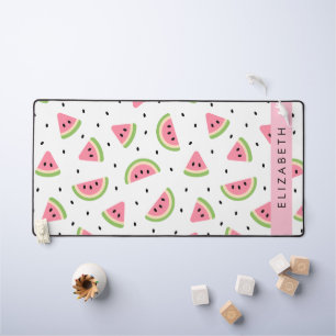Pink Watermelons, Watermelon Seeds, Your Name Desk Mat