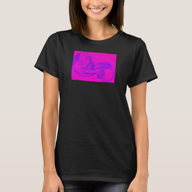 pink wave mermaid T-Shirt (Front)