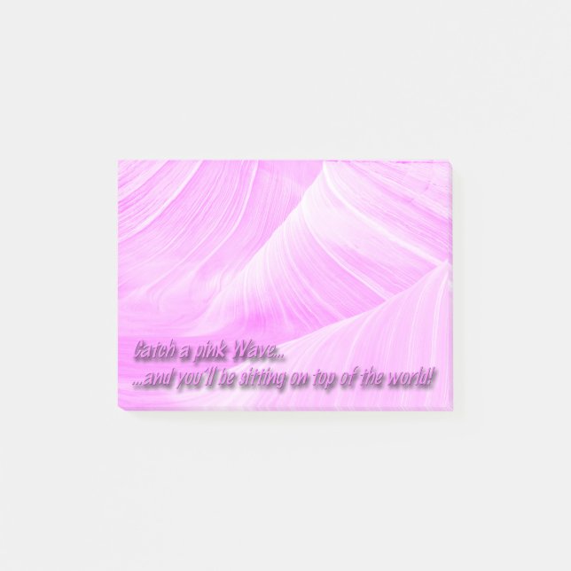 Pink Wave Post-it Notes (Front)