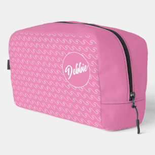 Pink Waves Personalised Dopp Kit
