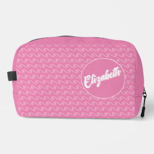 Pink Waves Personalised Dopp Kit