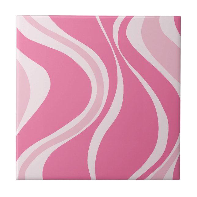 Pink Waves Tile (Front)