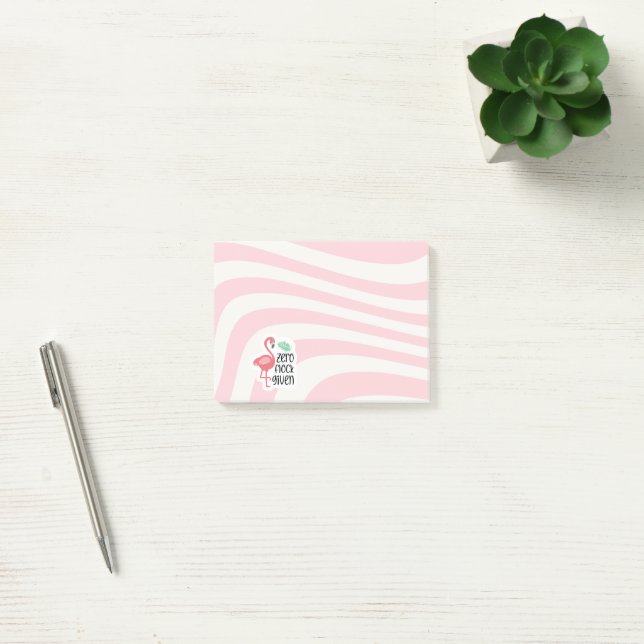 Pink Wavy Flamingo  Post-it Notes (Office)
