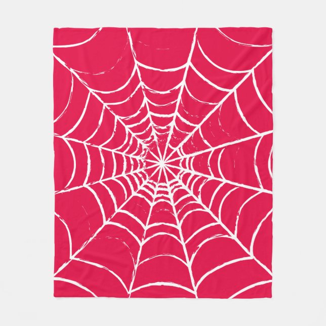 Pink Web Fleece Blanket (Front)