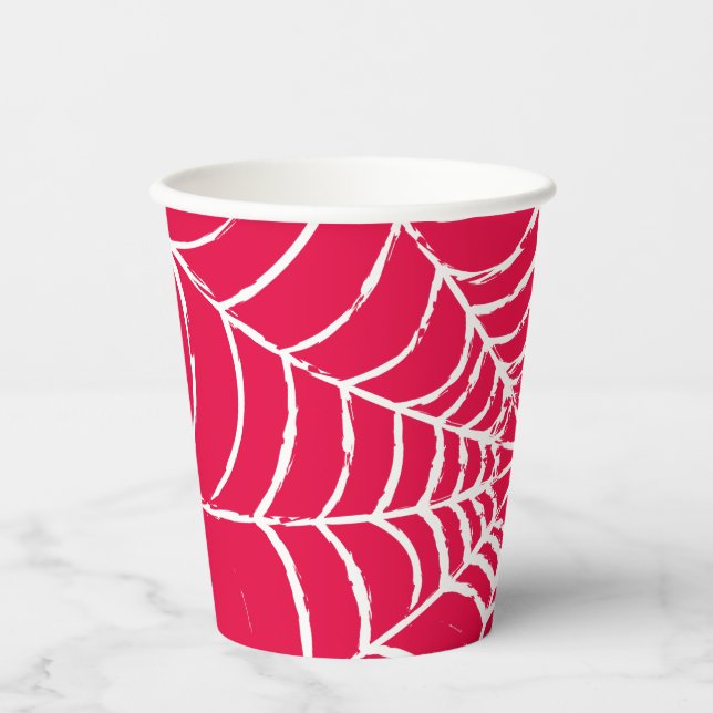 Pink Web Paper Cups (Front)