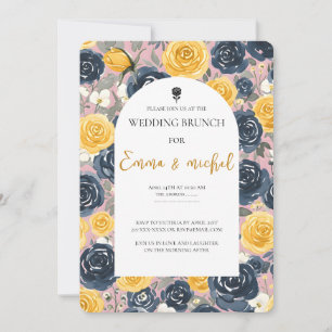 Pink Wedding Brunch Invitation