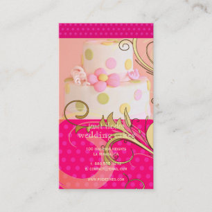 Pink Wedding Cake/Bakery/pâtisserie Business Card