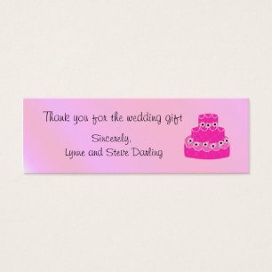Pink Wedding Cake Thank You