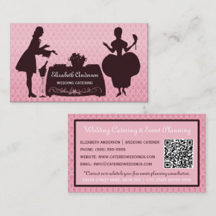 Pink Wedding Catering Business Card