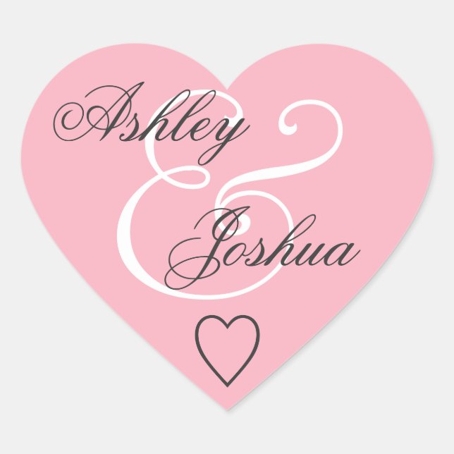 Pink Wedding Envelope Seal Bride and Groom V02 (Front)