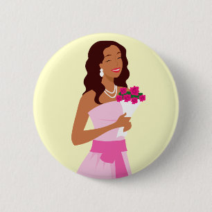 Pink Wedding Gown Button