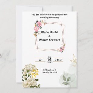 Pink Wedding Invitation