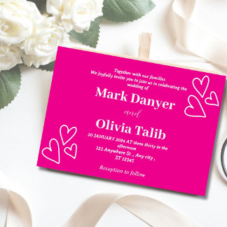 Pink Wedding Invitations | Romantic & Timeless