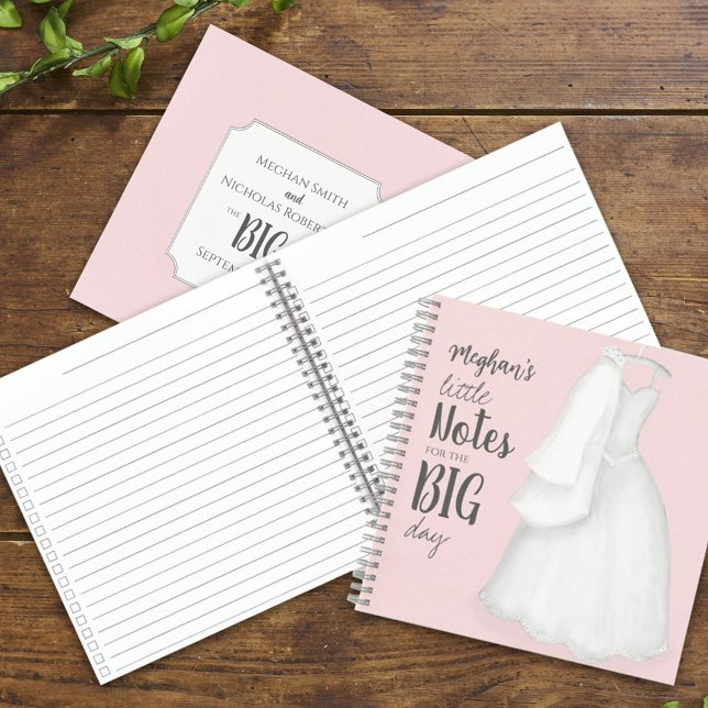 Pink Wedding Planner Bride Personalized  Notebook (Pink wedding planner custom notebook. )