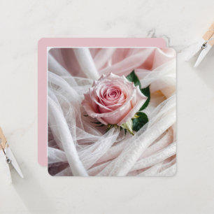 Pink Wedding Rose Vow Renewal Invitation