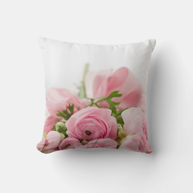 Pink Wedding Roses Cushion (Front)