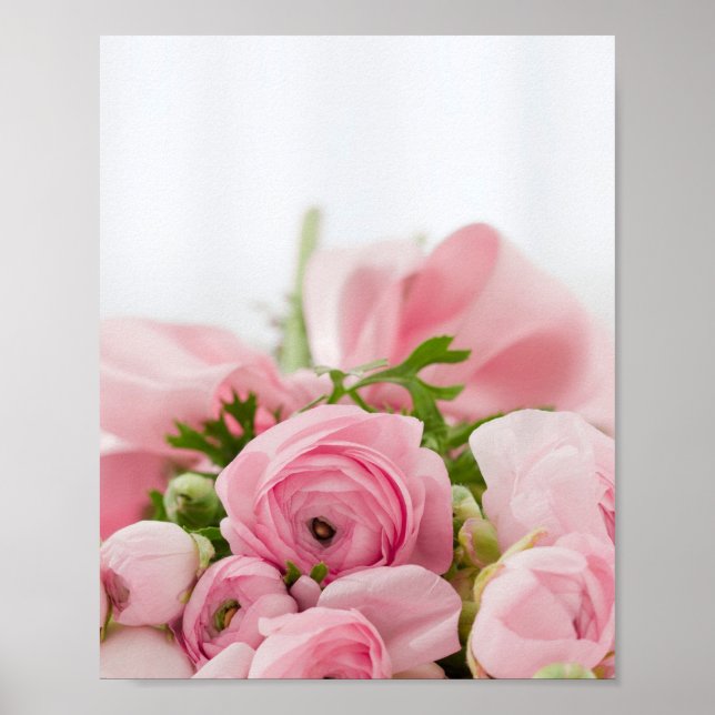 Pink Wedding Roses Poster (Front)