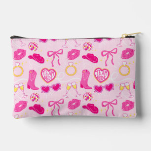 Pink Western Bachelorette Cosmetic Bag