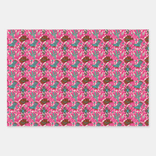Pink Western Girl Wrapping Paper 