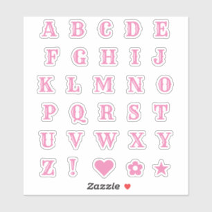 Pink Western Theme Party Letters Monogram Alphabet
