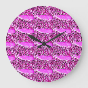 pink whale clock