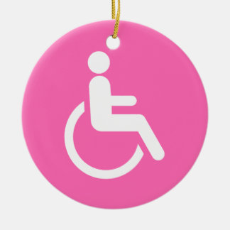Pink Wheelchair – Accessibility Awareness Ceramic Ornament