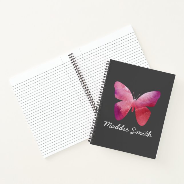 Pink whimsical butterfly notebook (Inside)
