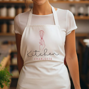 Pink Whisk Modern Kitchen Apron