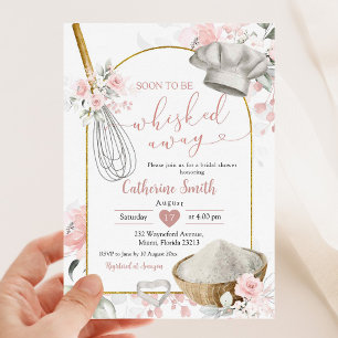 Pink Whisked Away Kitchen Bridal Shower Invitation