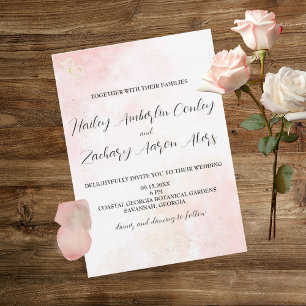 Pink Whispers Wedding Invitations