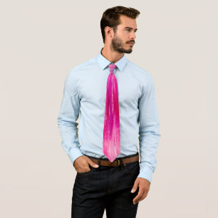 Pink White Abstract Art Modern Trendy Neon  Tie
