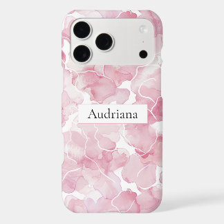 Pink White Abstract Floral