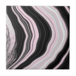 Pink white and black agate marble effect tile<br><div class="desc">This modern tile features a luxurious agate-style marble effect with swirling shades of pink, white, and black, making a chic and feminine statement. It is ideal for pink bathroom accents or as a glamourous focal point in a luxury bedroom. The abstract, geode inspired pattern adds a touch of elegance and...</div>