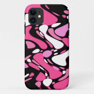 pink white and black iPhone 11 case