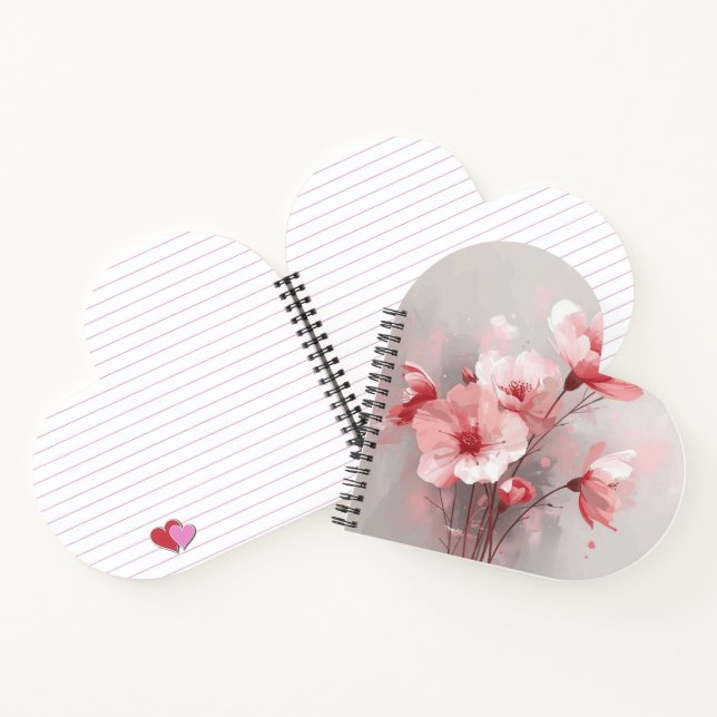 Pink, White, and Gray Florals Notebook (Inside)