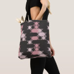 pink white and gray geometric tote bag<br><div class="desc">pink white and gray geometric pattern</div>