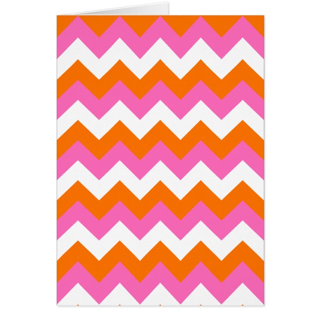 Pink White and Orange Zigzag (Front)