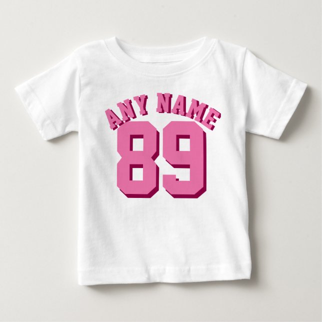 Pink & White Baby | Sports Jersey T-Shirt (Front)