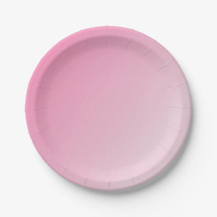 Pink White Blank Elegant Custom Template Paper Plate