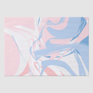 Pink White Blue Marble Swirl Abstract Baby   Tissue Paper