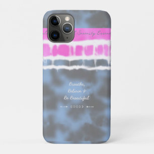 Pink white & Blue Tie dye Twist Sway in Style iPhone 11 Pro Case