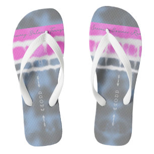 Pink white & Blue Tie dye Twist Sway in Style Thongs