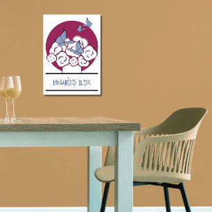 Pink & White Bouquet Butterflies Enchanted Bliss  Poster