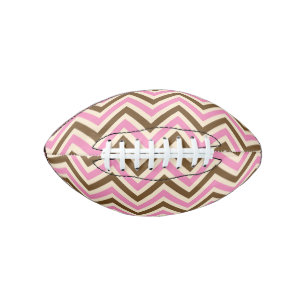 Pink White Brown Zig Zag Lines Cowgirl Country Football