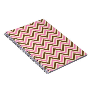 Pink White Brown Zig Zag Lines Cowgirl Country Notebook