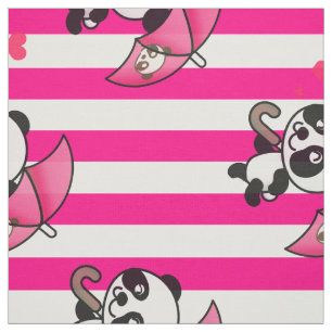 Pink White Candy Stripes Fabric
