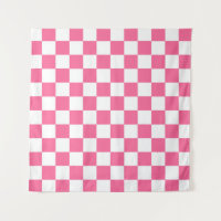 Pink White Chequered Check Pattern