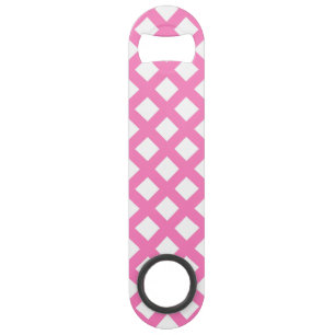 Pink White Chequered Diamond Pattern