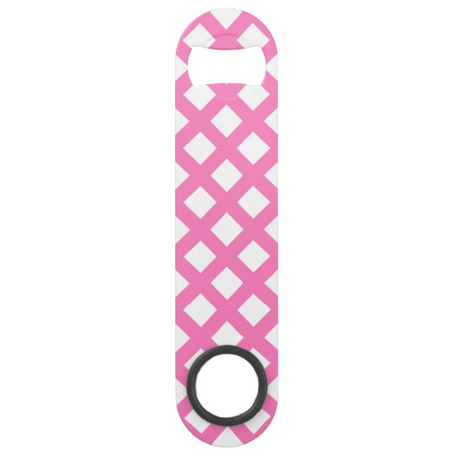 Pink White Chequered Diamond Pattern (Front)